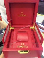 Replacement OMEGA watch Case / Red Leather with Gold Lock
